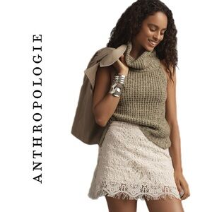 Anthropologie Layered Lace Mini Skirt